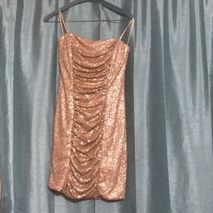 Sequin dress! Light light pinkish color.